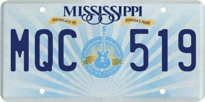 MS license plate MQC519