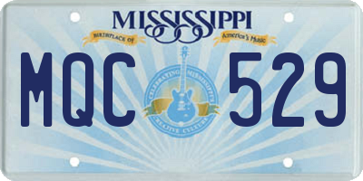 MS license plate MQC529