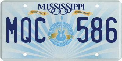 MS license plate MQC586