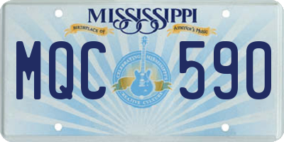 MS license plate MQC590