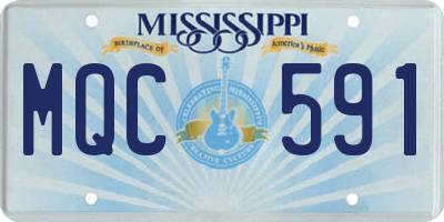 MS license plate MQC591