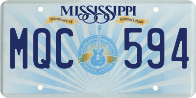 MS license plate MQC594