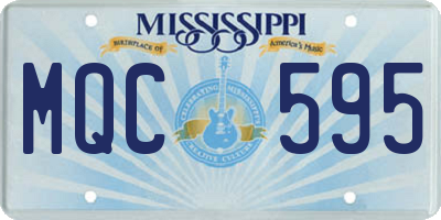MS license plate MQC595