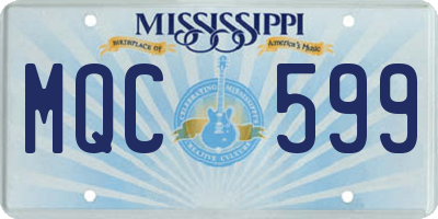 MS license plate MQC599