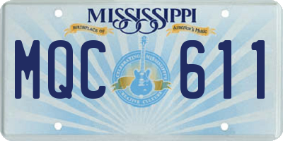 MS license plate MQC611