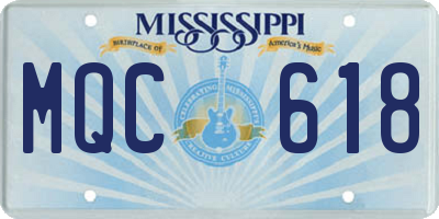 MS license plate MQC618