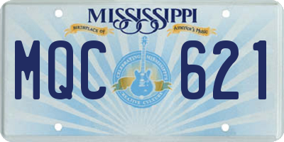 MS license plate MQC621