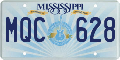 MS license plate MQC628