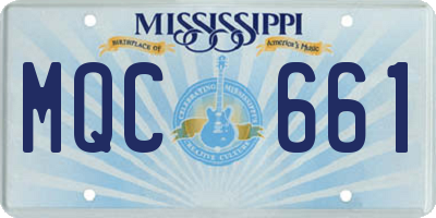 MS license plate MQC661