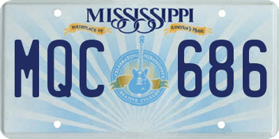 MS license plate MQC686