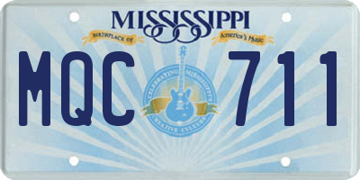 MS license plate MQC711