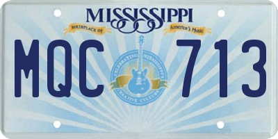 MS license plate MQC713