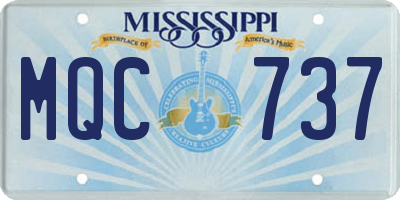 MS license plate MQC737