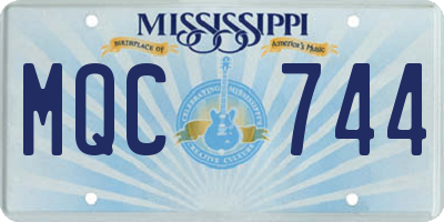 MS license plate MQC744