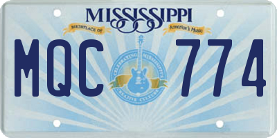 MS license plate MQC774
