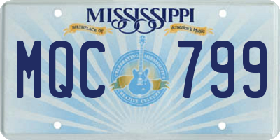 MS license plate MQC799