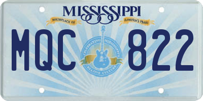 MS license plate MQC822