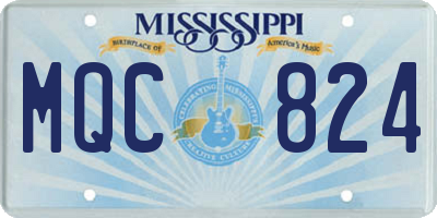 MS license plate MQC824