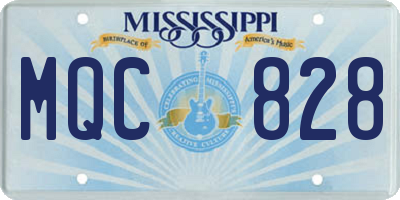 MS license plate MQC828