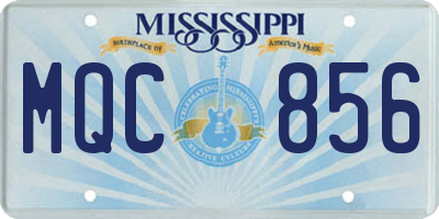 MS license plate MQC856