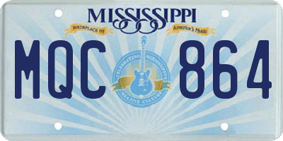 MS license plate MQC864