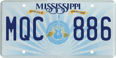MS license plate MQC886