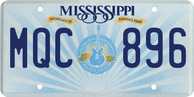 MS license plate MQC896