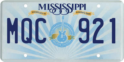 MS license plate MQC921