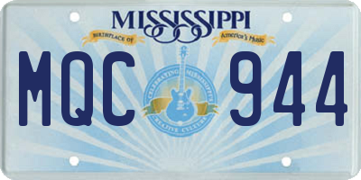 MS license plate MQC944