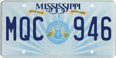 MS license plate MQC946