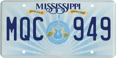 MS license plate MQC949