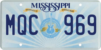 MS license plate MQC969