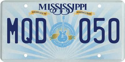 MS license plate MQD050