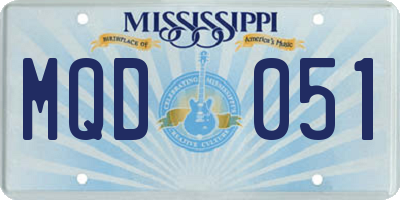 MS license plate MQD051