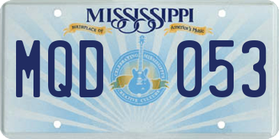 MS license plate MQD053
