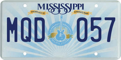 MS license plate MQD057