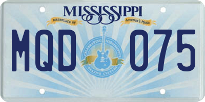 MS license plate MQD075