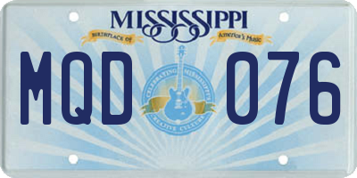 MS license plate MQD076