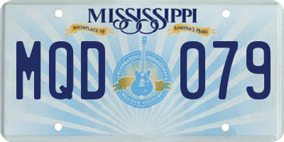MS license plate MQD079