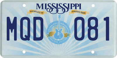MS license plate MQD081