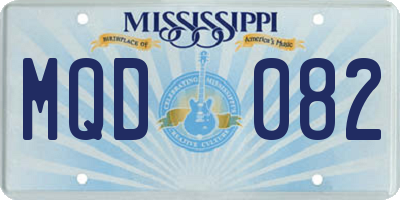 MS license plate MQD082