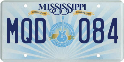 MS license plate MQD084