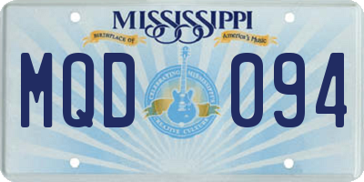 MS license plate MQD094