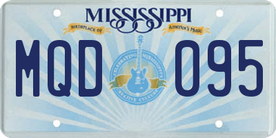 MS license plate MQD095