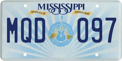 MS license plate MQD097