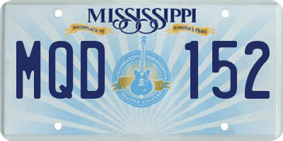 MS license plate MQD152