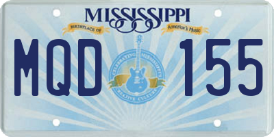 MS license plate MQD155