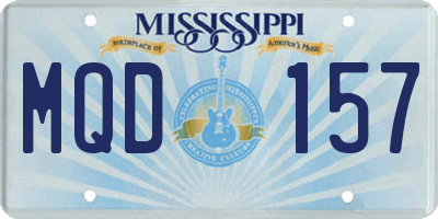 MS license plate MQD157
