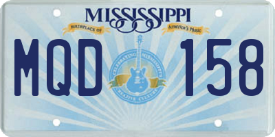 MS license plate MQD158