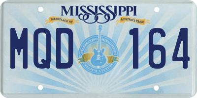 MS license plate MQD164